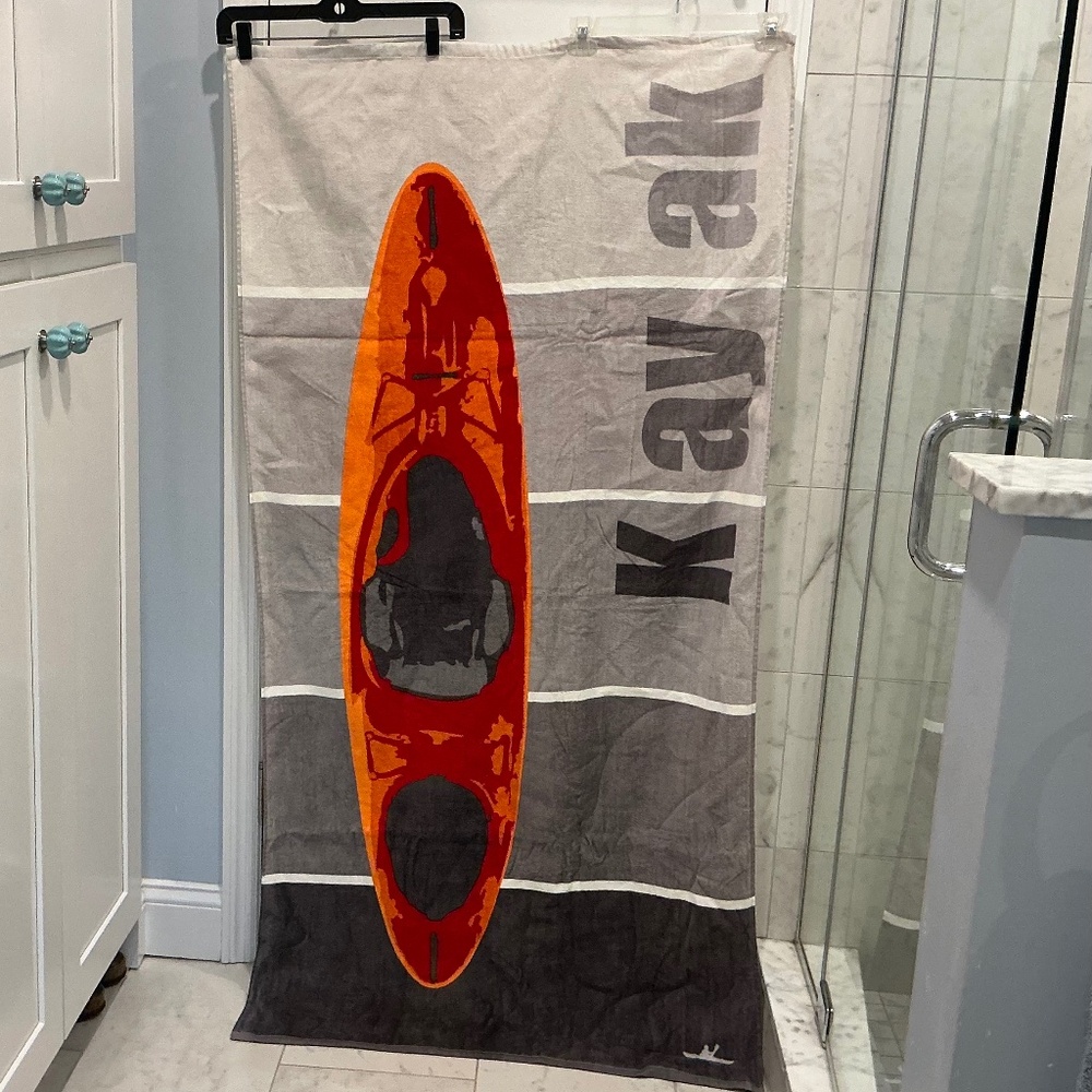 NWOT The Company Store Kids Kayak Theme Beach Towel